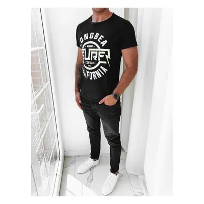 Black men's T-shirt with Dstreet print