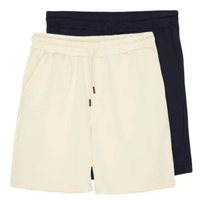 Trendyol Navy Blue-Stone Basic Regular Cut Pack Shorts