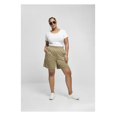 Women's modal shorts in khaki