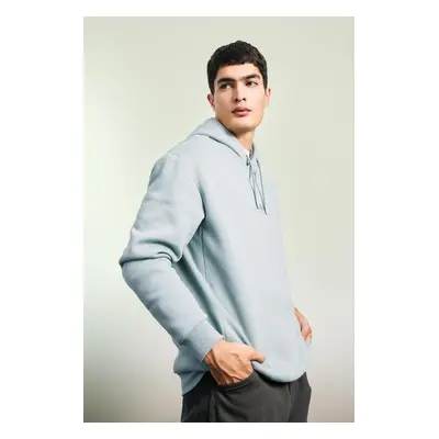 DEFACTO Relax Fit Hooded Thick Sweatshirt Fabric Sweatshirt