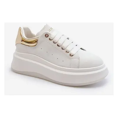 Women's leather sneakers GOE White