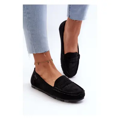 Women's Eco Suede Loafers Big Star Memory Foam System Black