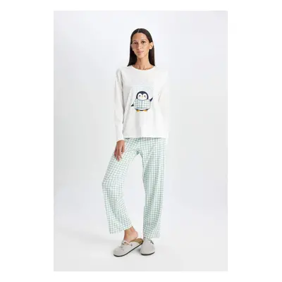 DEFACTO DFC - Fall in Love Printed Long Sleeve Pajama Set