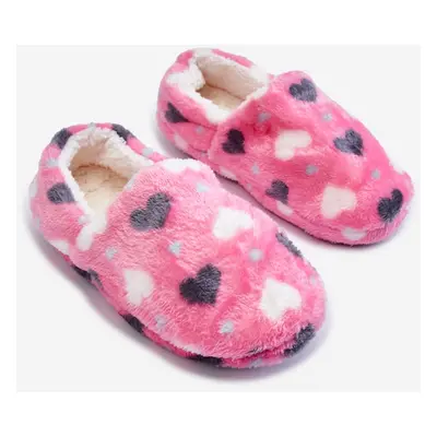 Children's insulated slippers In the heart Pink Meyra