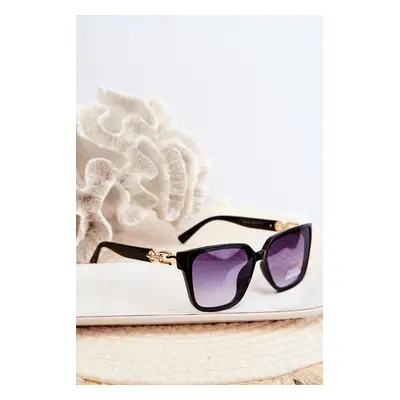 Women's sunglasses with decorative details UV400 black