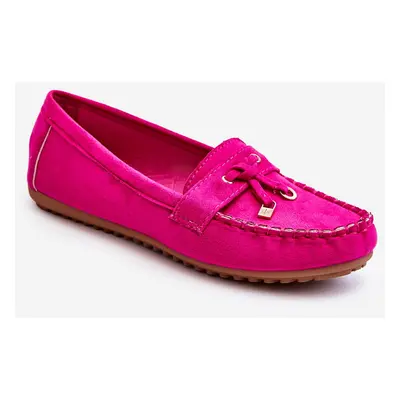 Classic suede loafers Fuchsia Good Time