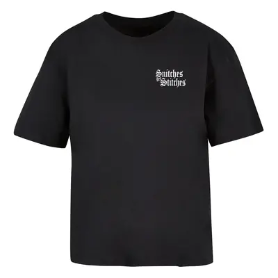 Women's T-shirt Snitches Get Stitches black