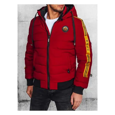 Men's Burgundy Quilted Dstreet Jacket