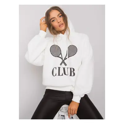 Women's white sweatshirt with print