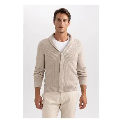 DEFACTO Standard Fit Shawl Collar Knitwear Cardigan