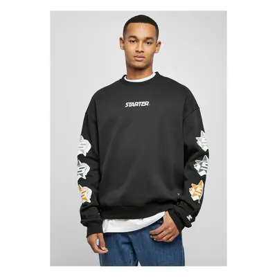 Starter Star Sleeve Crewneck Black