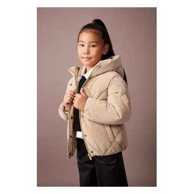 DEFACTO Girl's Water Repellent Hooded Coat