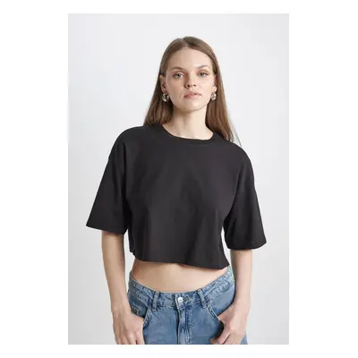 DEFACTO Cool Loose Fit Basic Short Sleeve T-Shirt