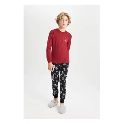 DEFACTO Boy Printed Long Sleeve Pajama Set