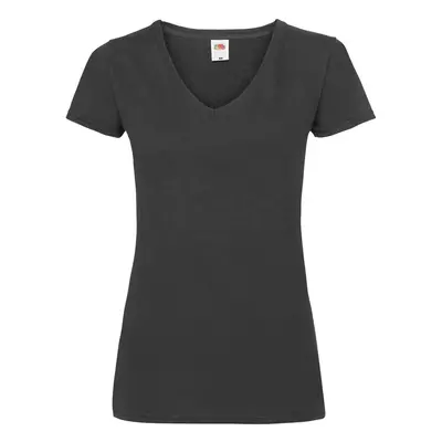 Black women's v-neck Valueweight Fruit of the Loom