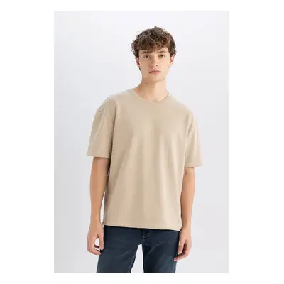 DEFACTO Boxy Fit Crew Neck Basic Short Sleeve T-Shirt