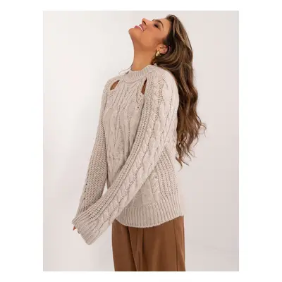 Beige women's sweater