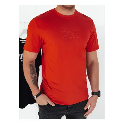 Men's T-shirt with orange print Dstreet