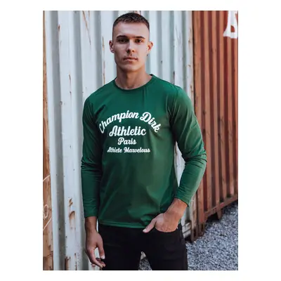 Men's long-sleeved T-shirt with green print Dstreet