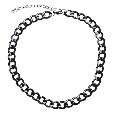 Large chain necklace in black