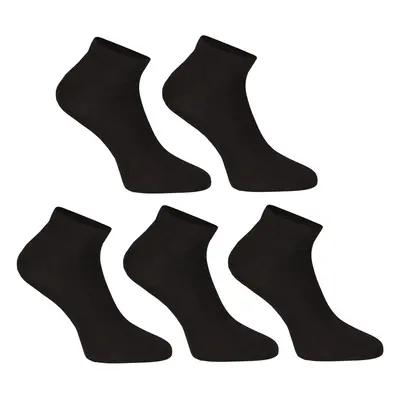 5PACK Socks Nedeto Low Bamboo Black