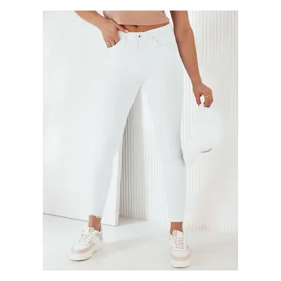 NAVILES Women's Denim Pants White Dstreet