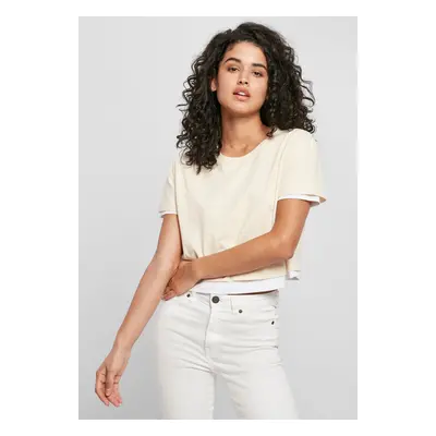 Women's Full Double Layered Tee whitesand/white