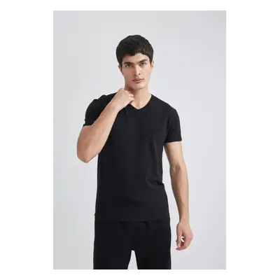 DEFACTO Slim Fit V-Neck Top