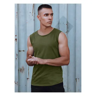 Men's tank top without print green Dstreet