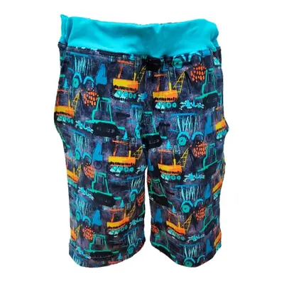 Boys' shorts -tm. grey / construction machinery