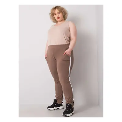 Kairi brown sweatpants plus size