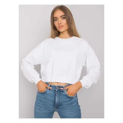 Basic white women's sweatshirt