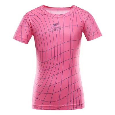 Children's quick-drying T-shirt ALPINE PRO BASIKO neon knockout pink variant PA