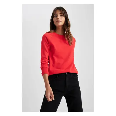 DEFACTO Regular Fit Crew Neck Red Sweater