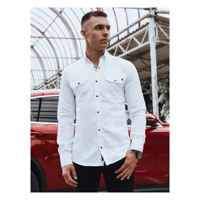 Men's White Denim Dstreet Shirt