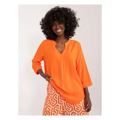 Orange viscose blouse SUBLEVEL