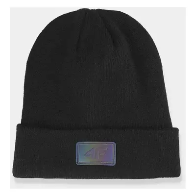 Women's winter hat with logo 4F black