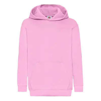 Pink children's sweatshirt Classic kangaroo Fruit of the Loom