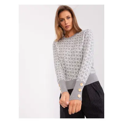 Off-white classic sweater with viscose