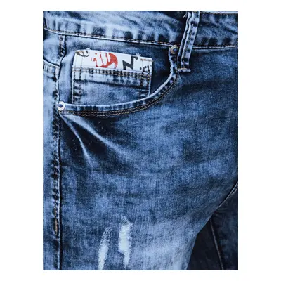 Men's jeans with holes slim fit blue Dstreet