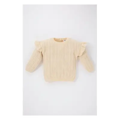 DEFACTO Baby Girl Regular Fit Crew Neck Sweater