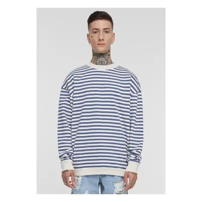 Men's Striped Crewneck Sweatshirt - White Sand/Blue