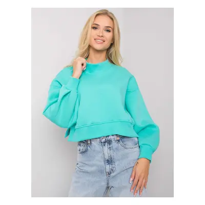 Basic turquoise sweatshirt for women