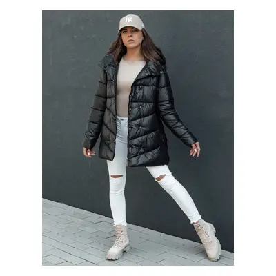 Women's winter quilted coat BLOOM black Dstreet