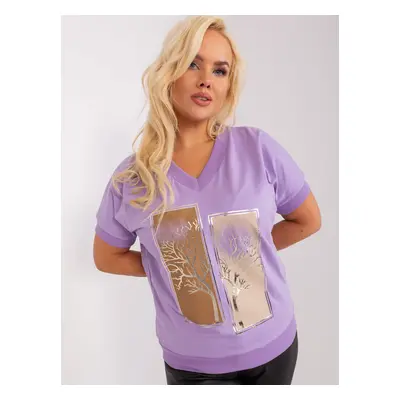 Light purple plus blouse