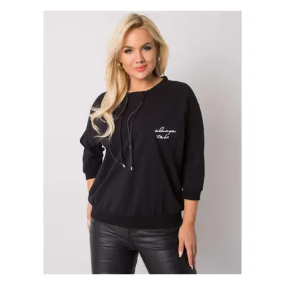 Larger black cotton sweatshirt