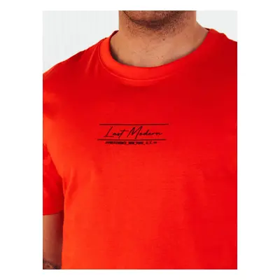 Men's T-shirt with orange print Dstreet