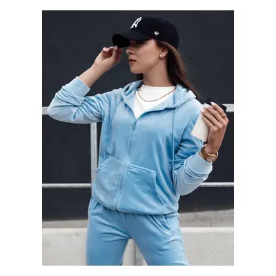 Women's velour set VELCOMFY light blue Dstreet