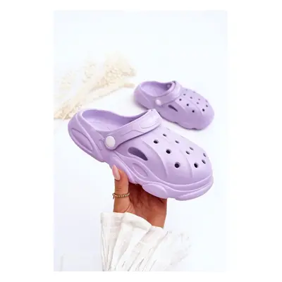 Kids foam slippers Crocs purple Cloudy