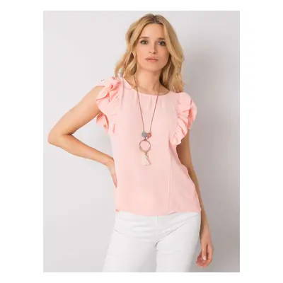 OCH BELLA Salmon blouse with back neckline